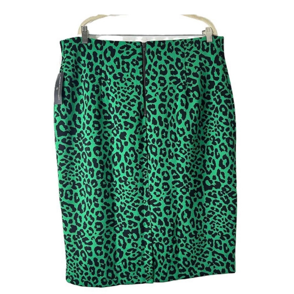 Leopard Green Pencil Skirt - Picture 2 of 5